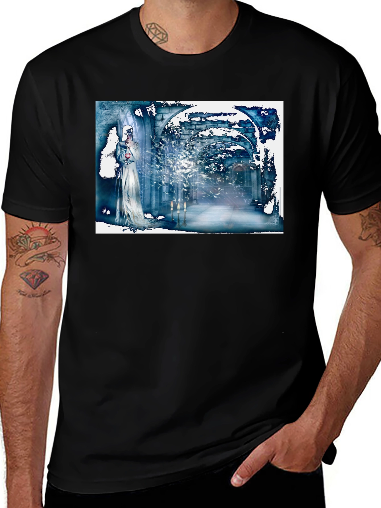 Abstract Gothic T-Shirt: Wearable Art Tee