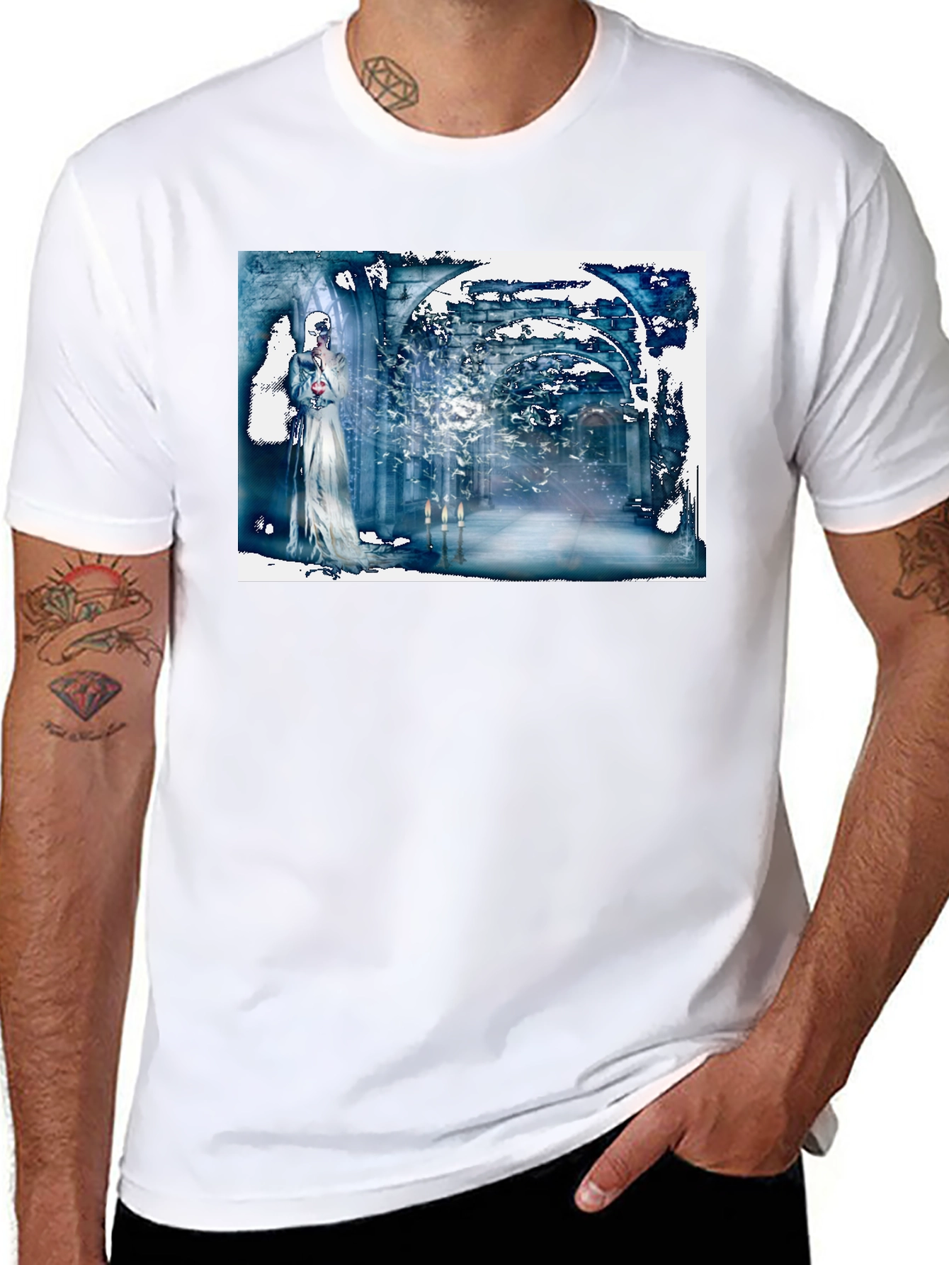 Abstract Gothic T-Shirt: Wearable Art Tee