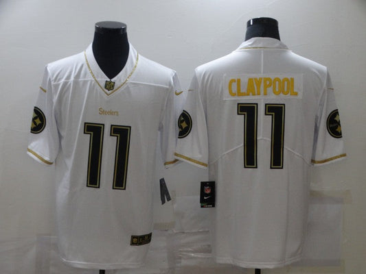Men's Pittsburgh Steelers Chase Claypool #11 White Alternate Game Jerseys