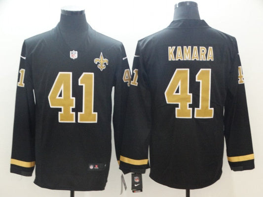 Men's New Orleans Saints #41 Alvin Kamara Black Alternate Game Jerseys