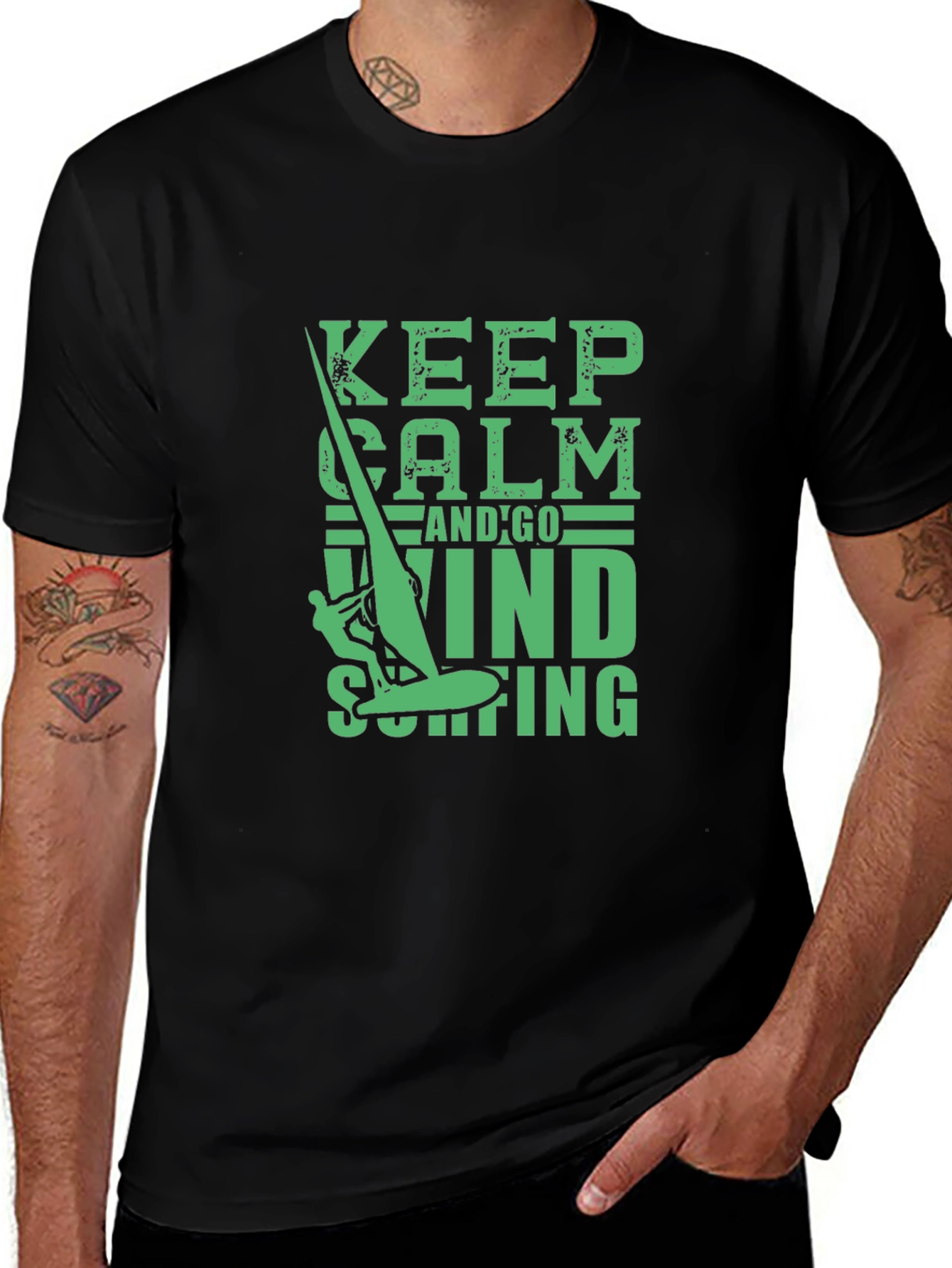 Keep Calm and Go Windsurfing Tee