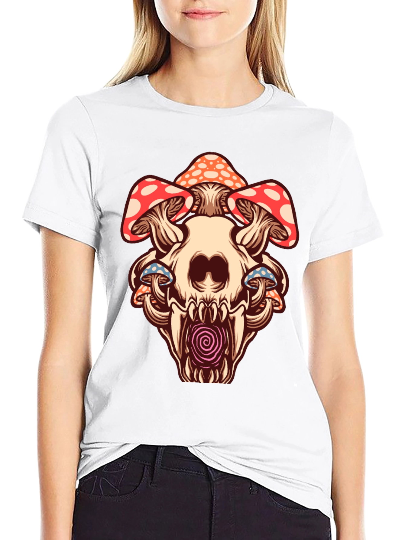 Skull Mushroom Graphic Tee