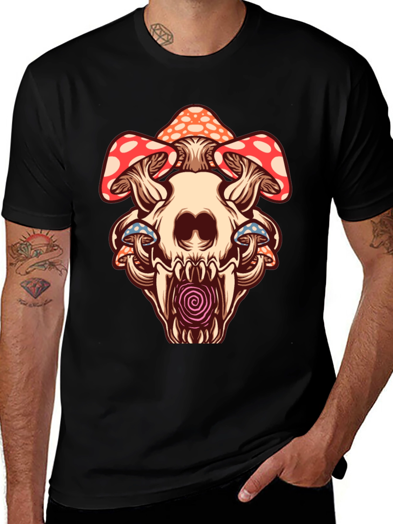 Skull Mushroom Graphic Tee