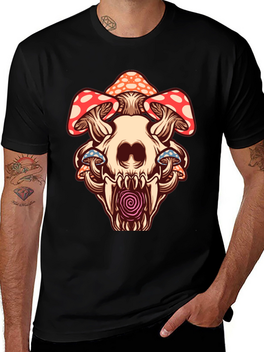 Skull Mushroom Graphic Tee