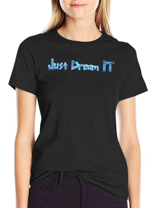 Just Dream It Graphic Tee - Black Cotton T-Shirt