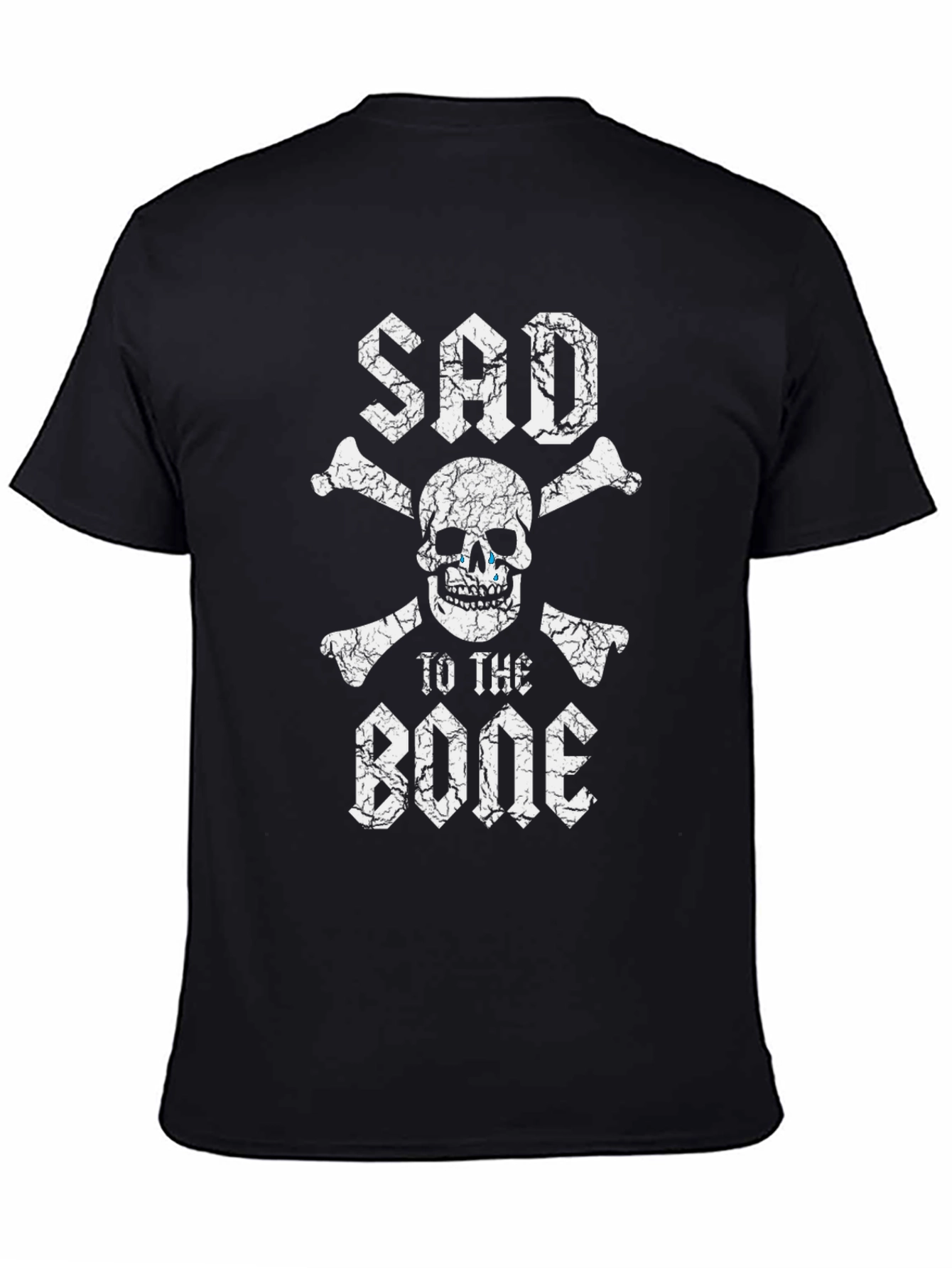 Sad to the Bone Black Graphic T-Shirt