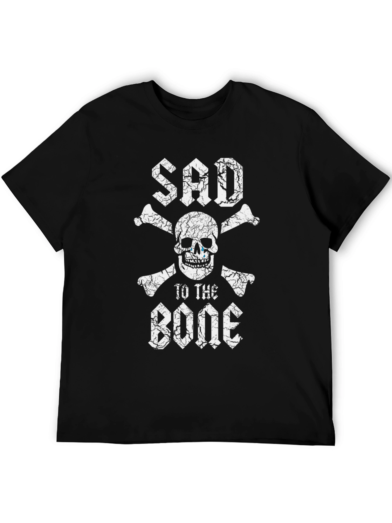 Sad to the Bone Black Graphic T-Shirt
