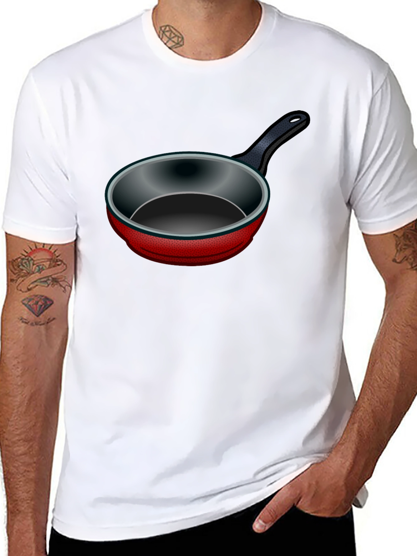 Funny Frying Pan Graphic T-Shirt