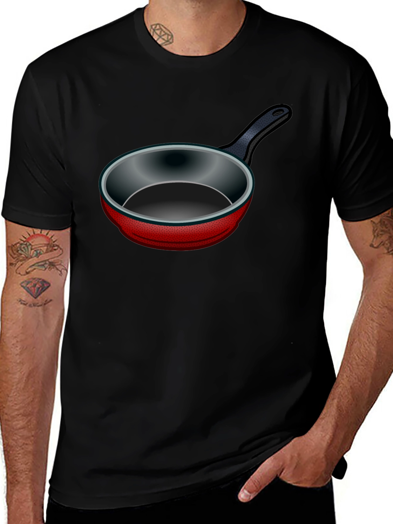 Funny Frying Pan Graphic T-Shirt
