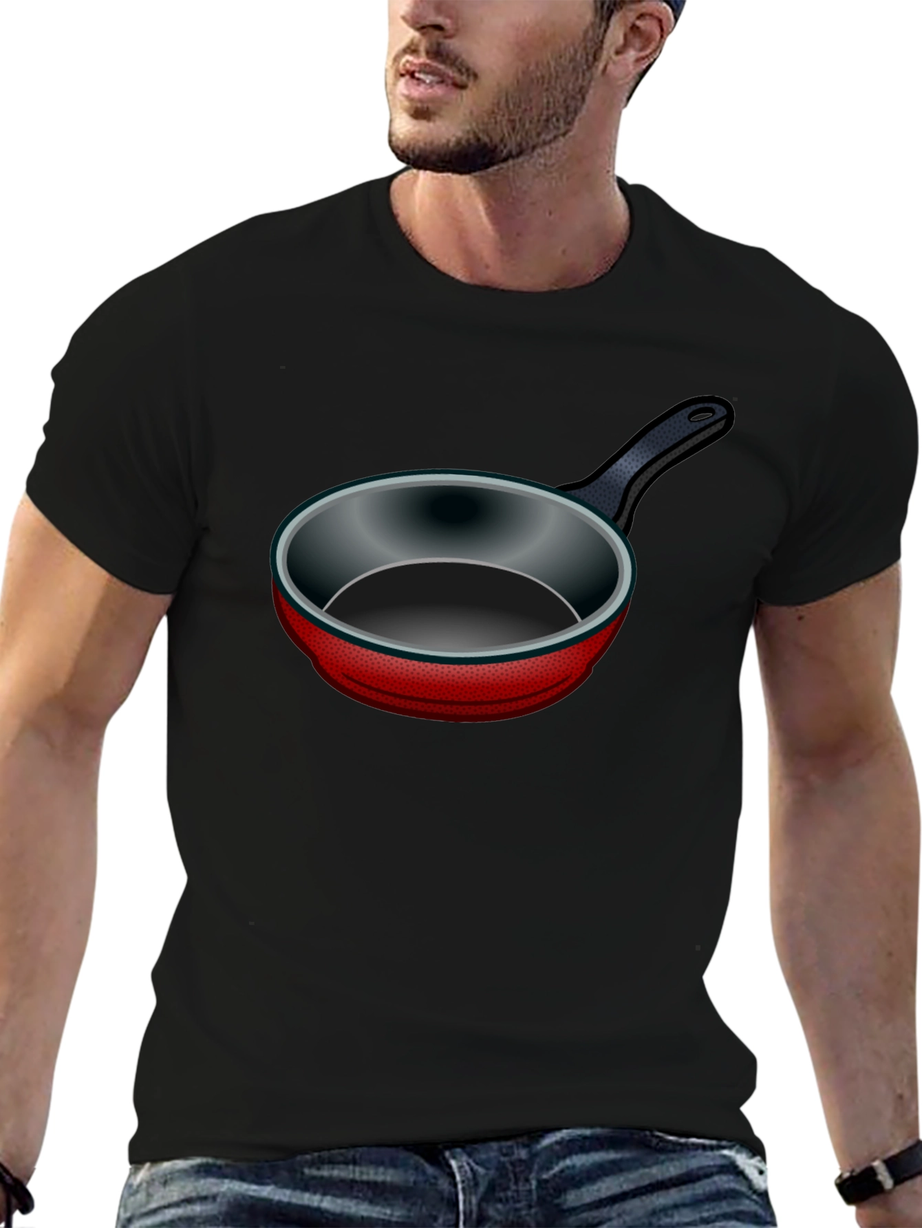 Funny Frying Pan Graphic T-Shirt