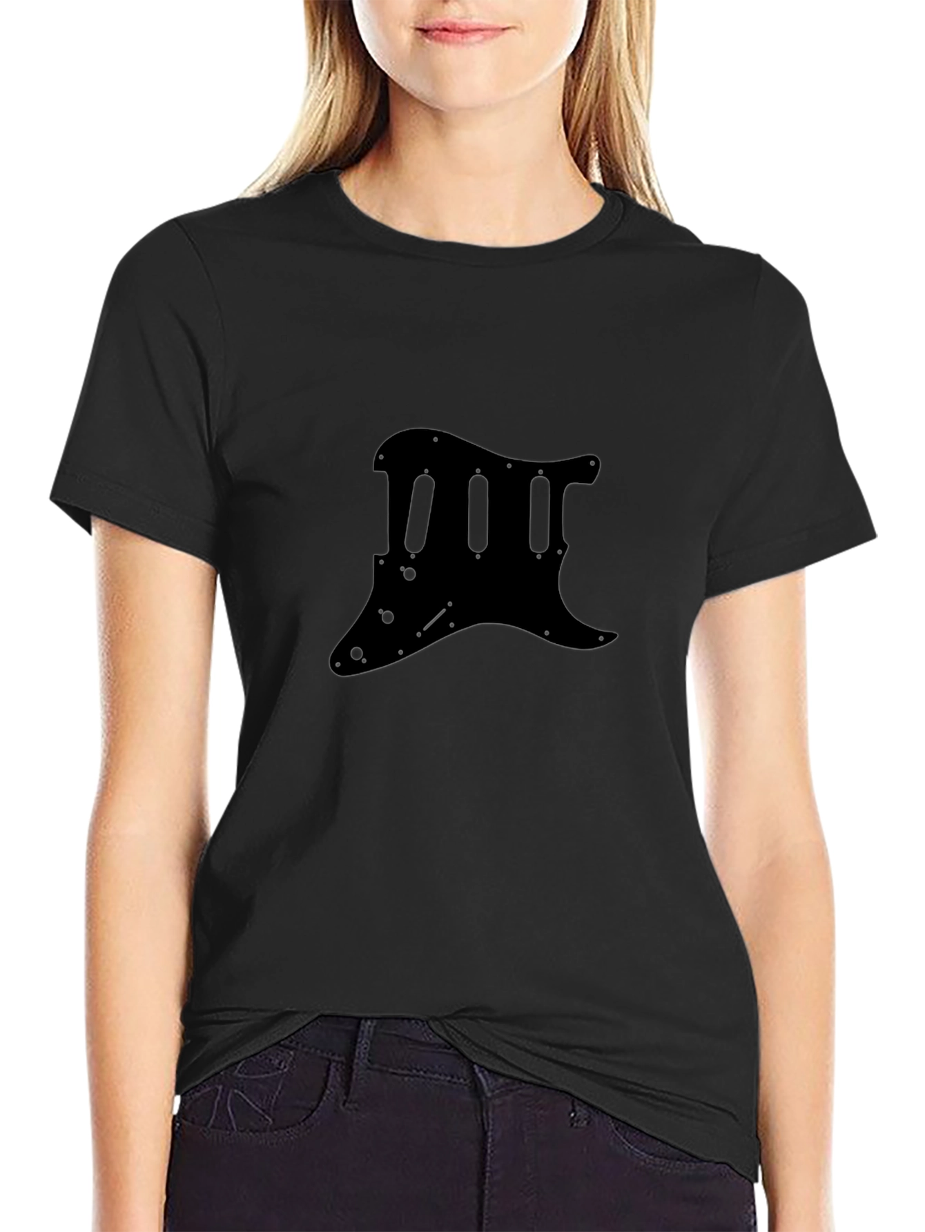 Guitar Pickguard Graphic Tee - Black