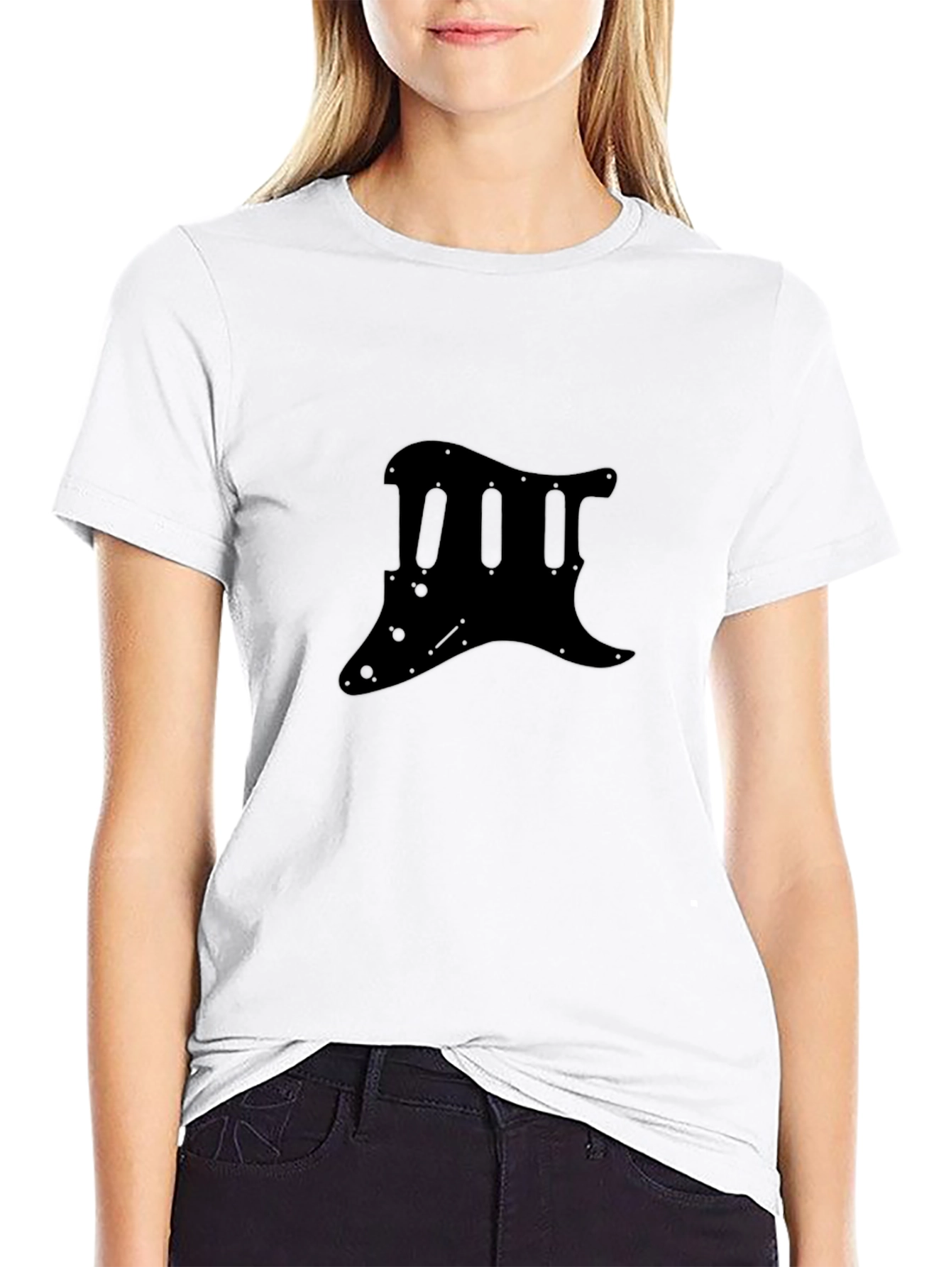 Guitar Pickguard Graphic Tee - Black