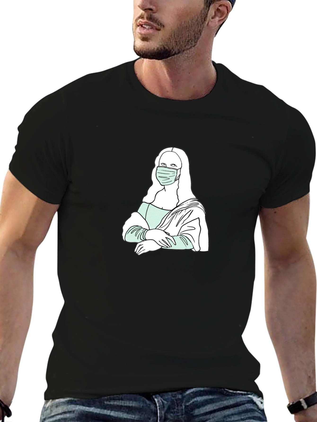 Masked Mona Lisa Graphic Tee