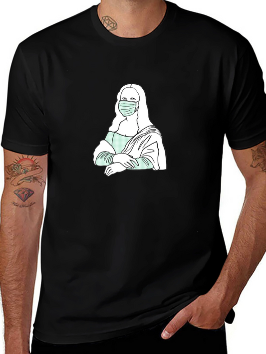 Masked Mona Lisa Graphic Tee