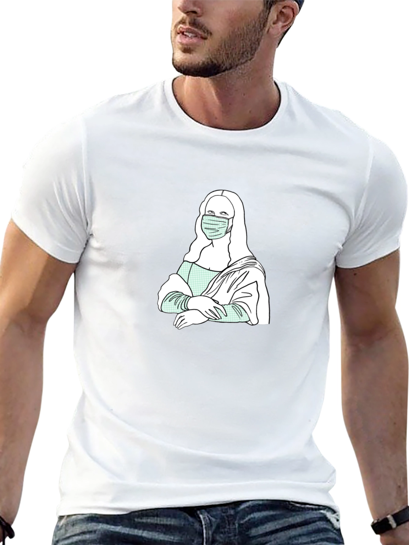 Masked Mona Lisa Graphic Tee