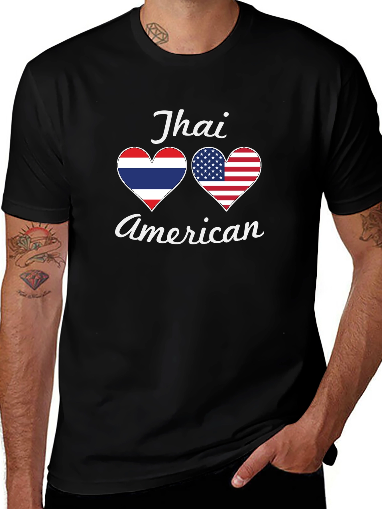 Thai American Heart Flag T-Shirt