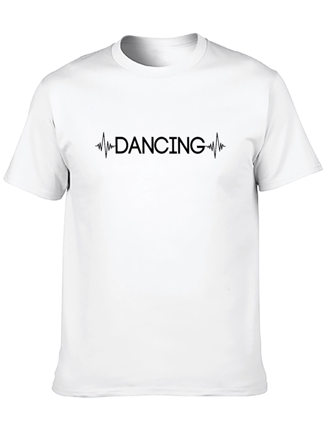Dancing Heartbeat Graphic Tee - Trendy Black T-Shirt