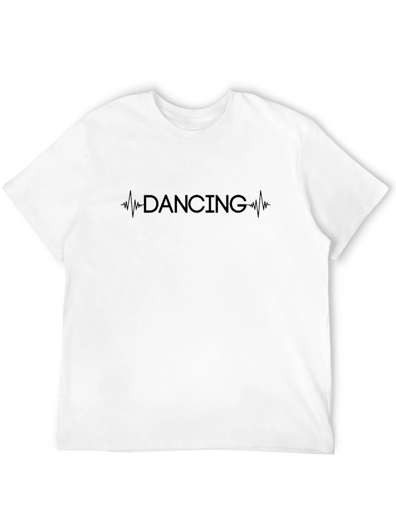 Dancing Heartbeat Graphic Tee - Trendy Black T-Shirt