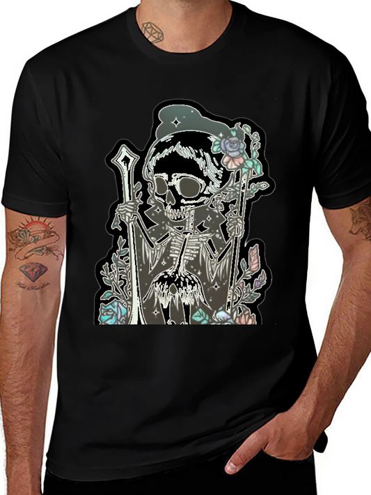 Skull & Roses Graphic T-Shirt - Emo Style