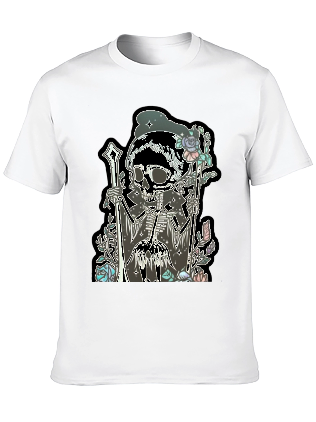 Skull & Roses Graphic T-Shirt - Emo Style