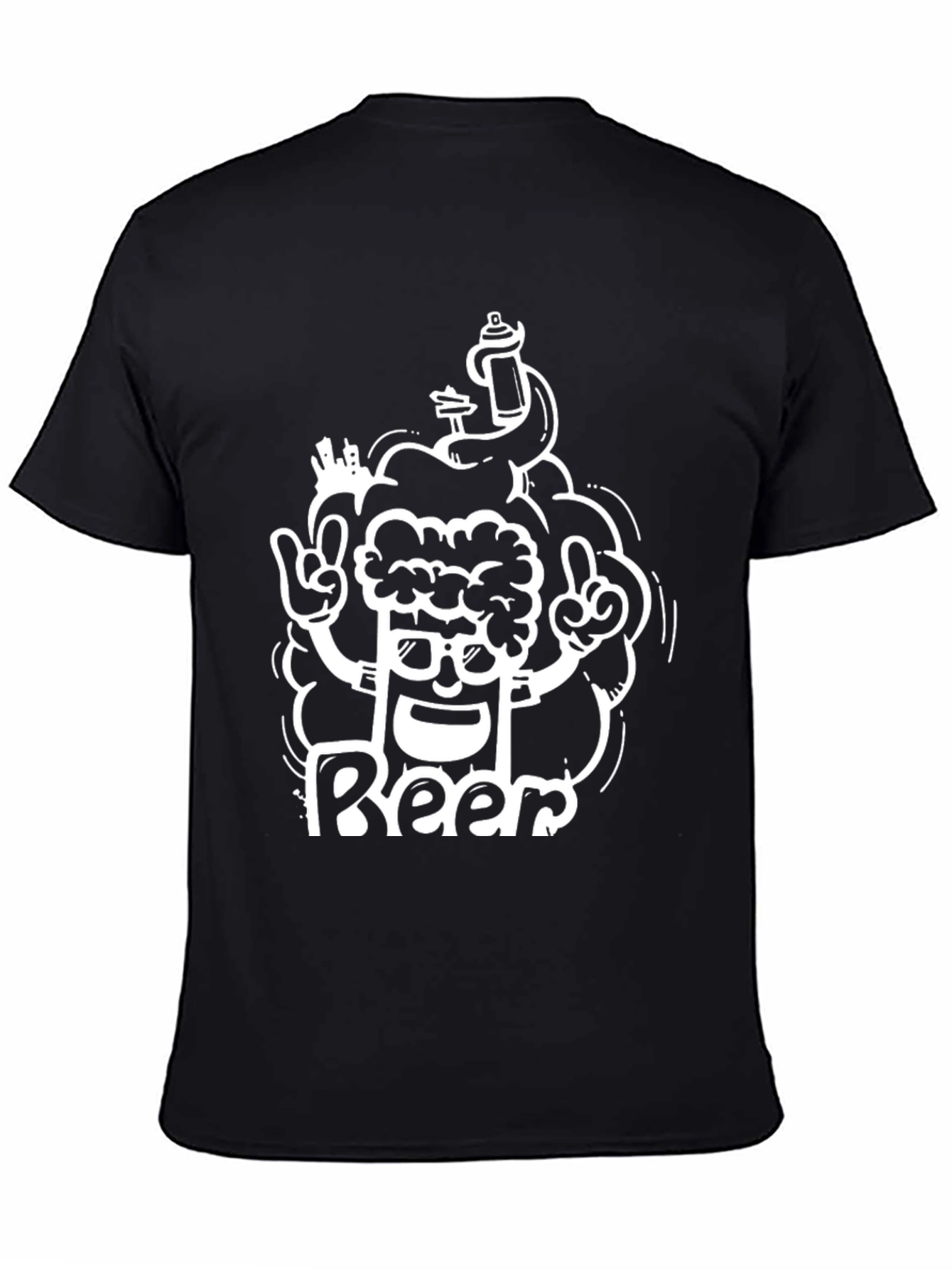 Cool Beer Graphic Black T-Shirt