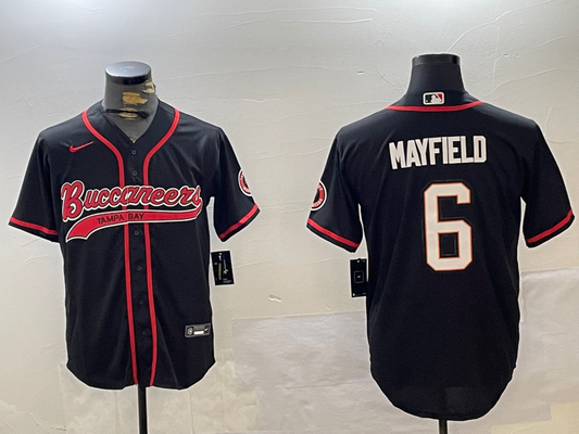 Men's Tampa Bay Buccaneers Baker Mayfield #6 Black Team Game Jerseys
