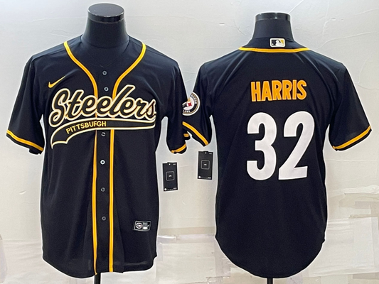 Men's Pittsburgh Steelers Franco Harris #32 Black Vapor Limited Jerseys