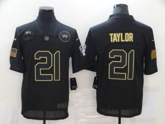 Men's Washington Commanders #21 Sean Taylor Black Game Player Jerseys