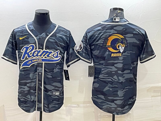 Men's Los Angeles Rams Grey Camouflage Game Jerseys