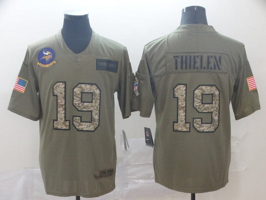 Men's Minnesota Vikings Adam Thielen #19 Brown Authentic Game Jerseys