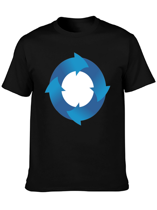 Circular Arrow Graphic T-Shirt - Mens Black Tee