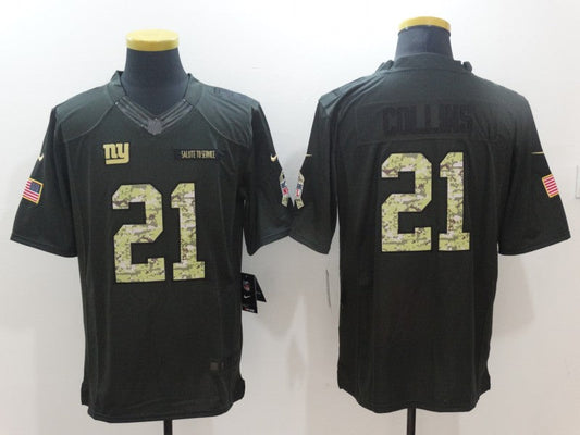 Men's New York Giants Landon Collins #21 Black Game Player Jerseys