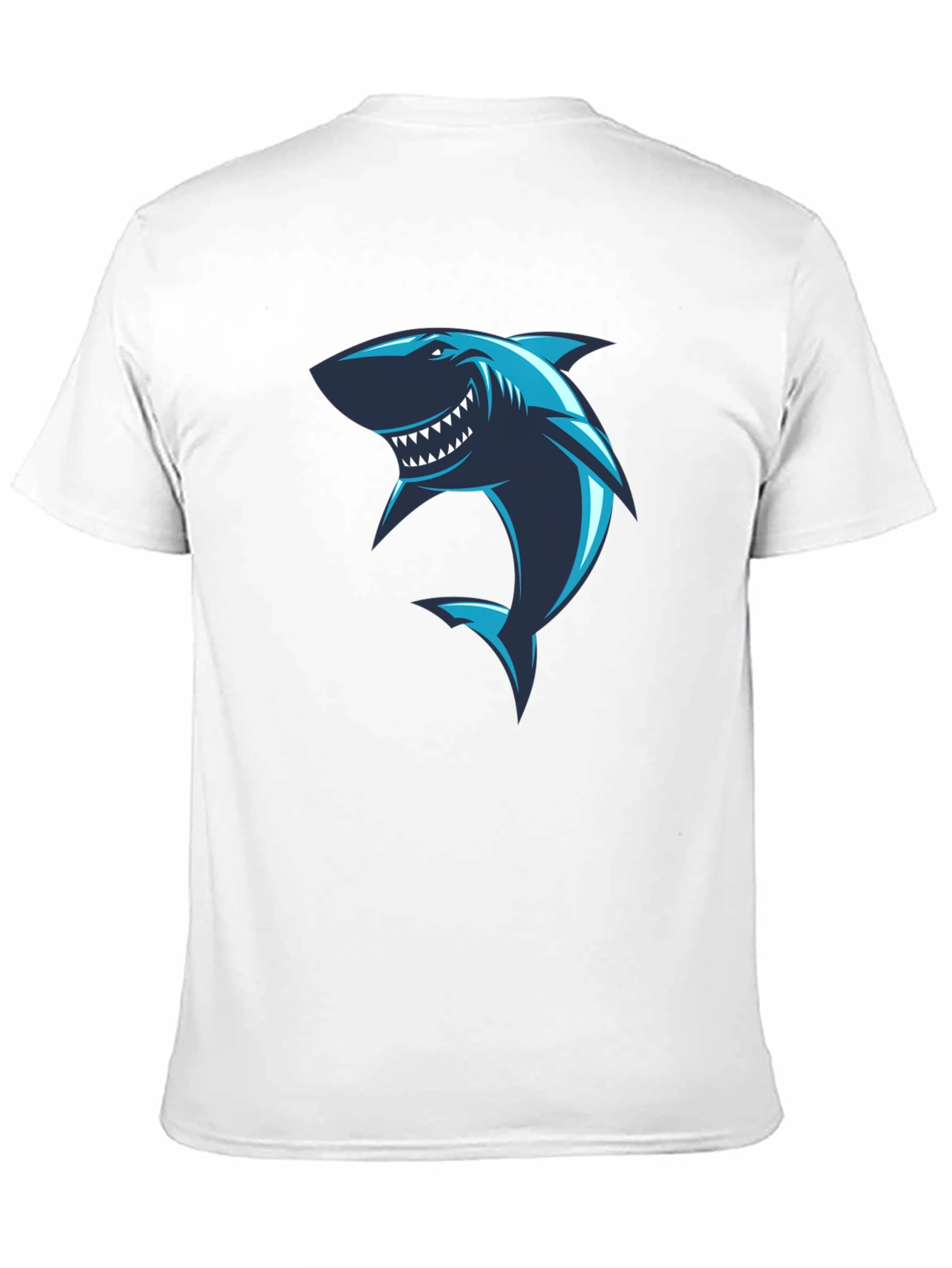 Shark Graphic Print Black T-Shirt