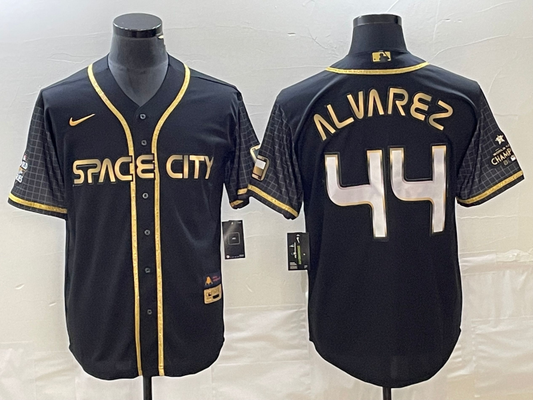 Men's Houston Astros Yordan Alvarez #44 Black City Connect Replica Player Jerseys