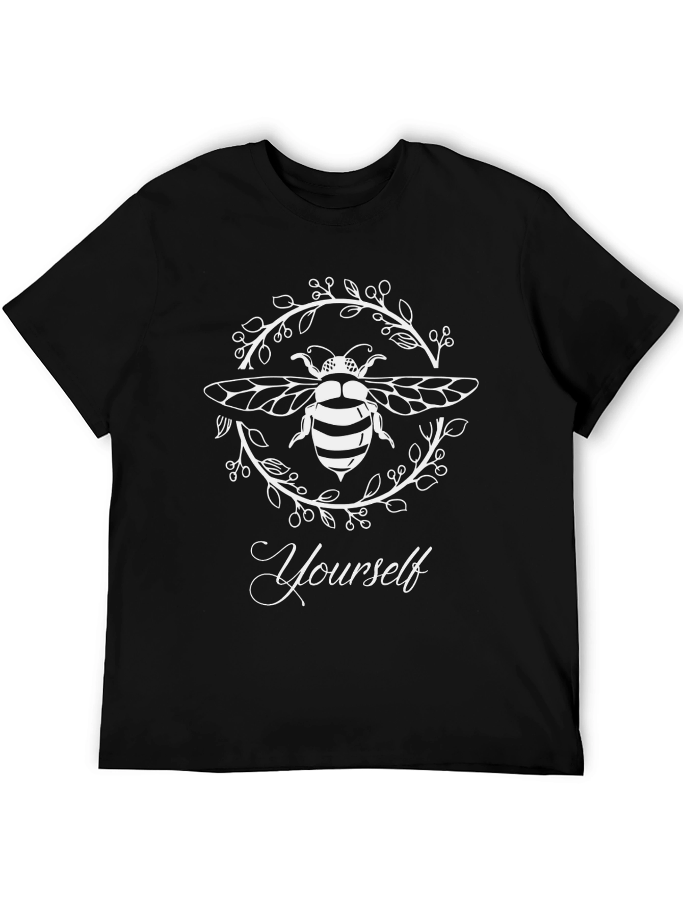Be Yourself Bee Graphic Tee - Black Cotton Blend