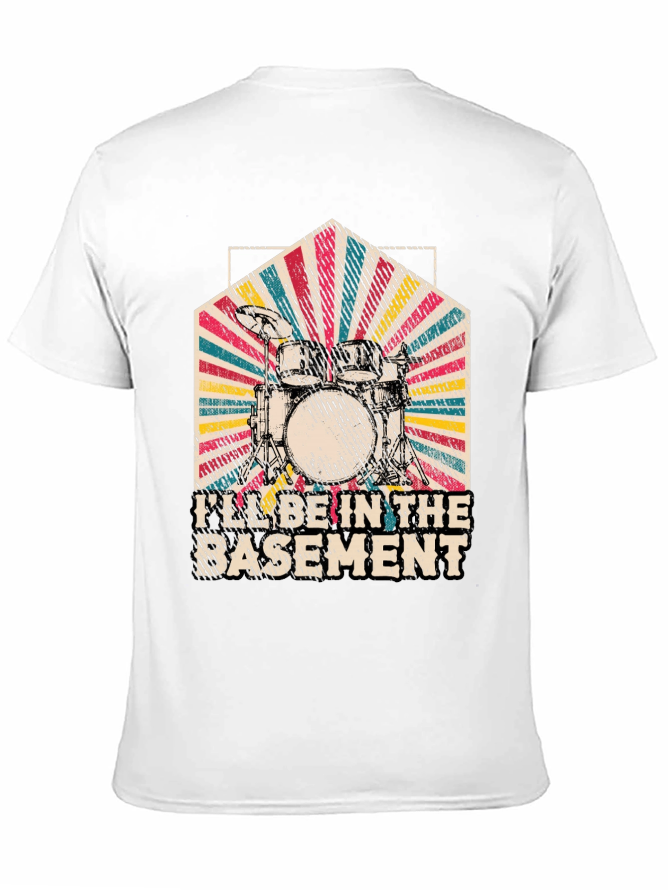 Ill Be In The Basement Drum Set Graphic Tee
