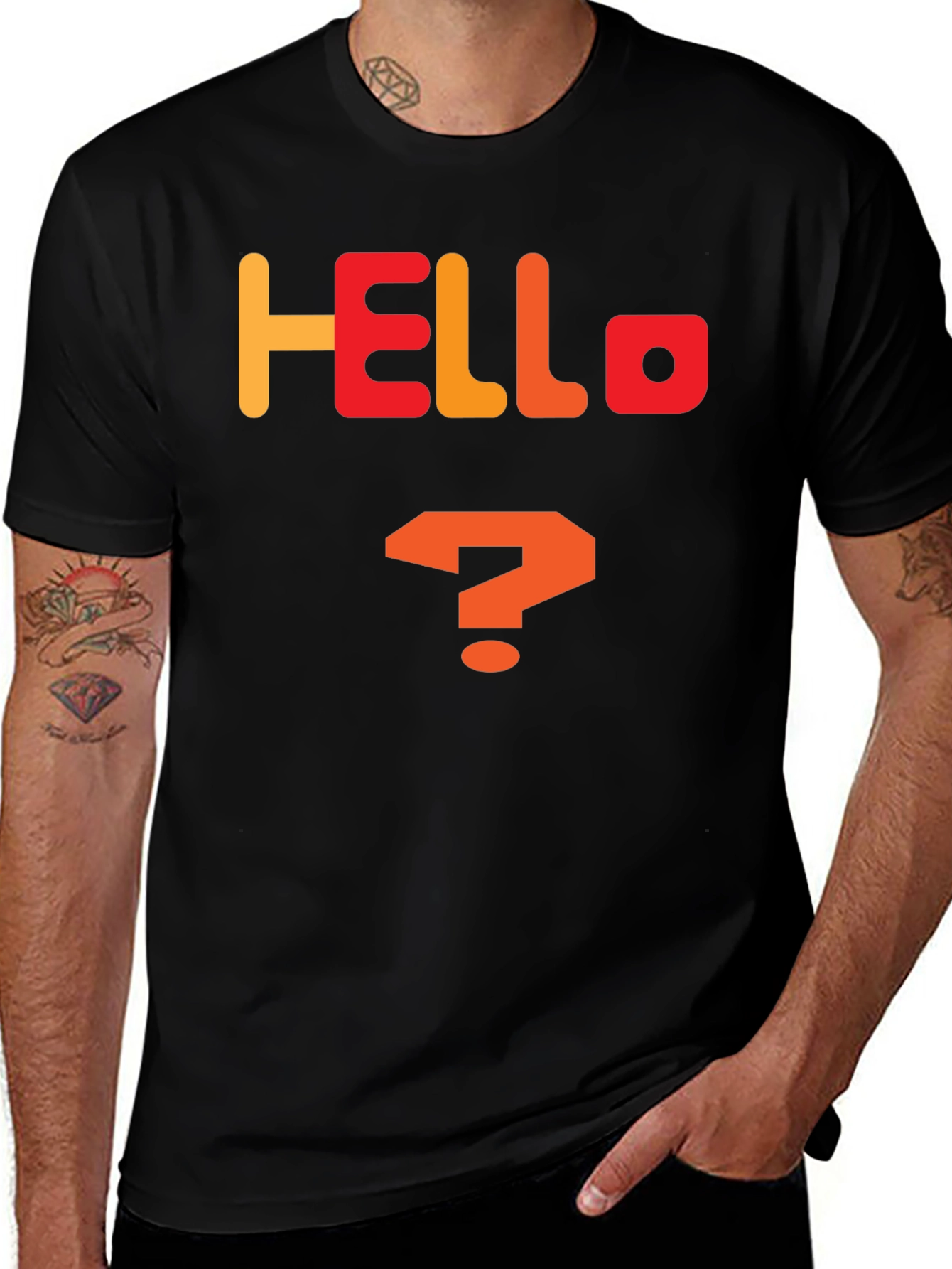 Hello Question Mark Graphic Tee