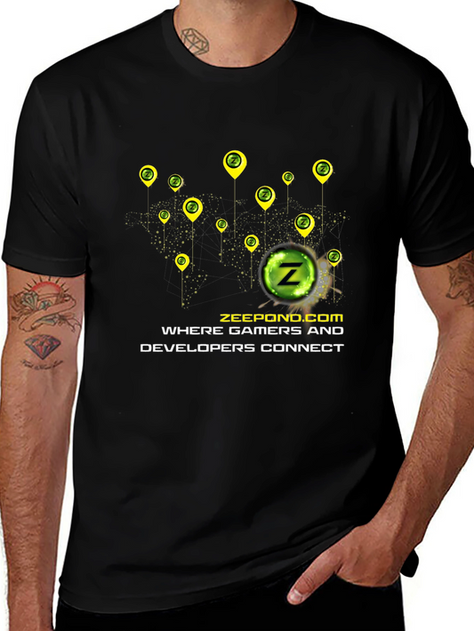 Zeepond Gamer Developer Connect Black T-Shirt
