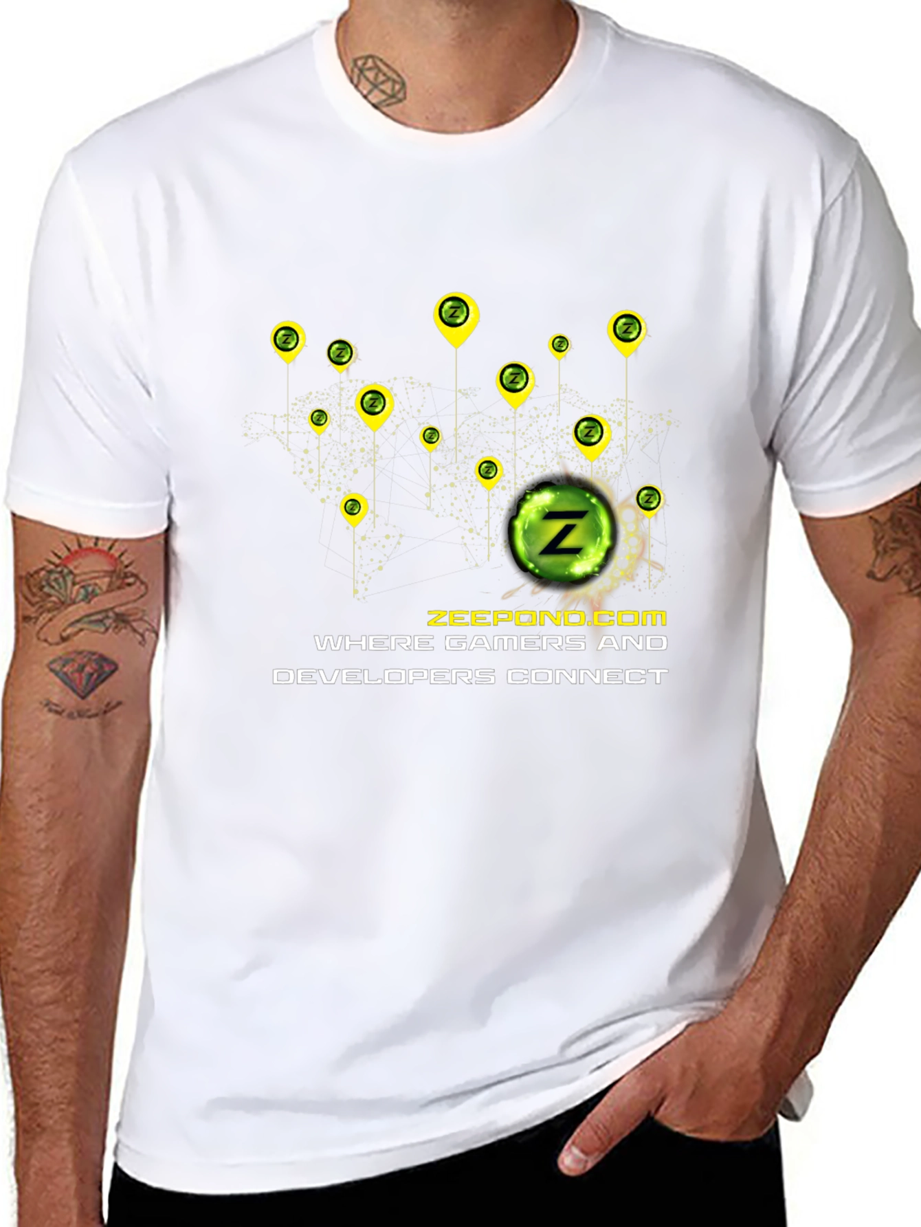 Zeepond Gamer Developer Connect Black T-Shirt