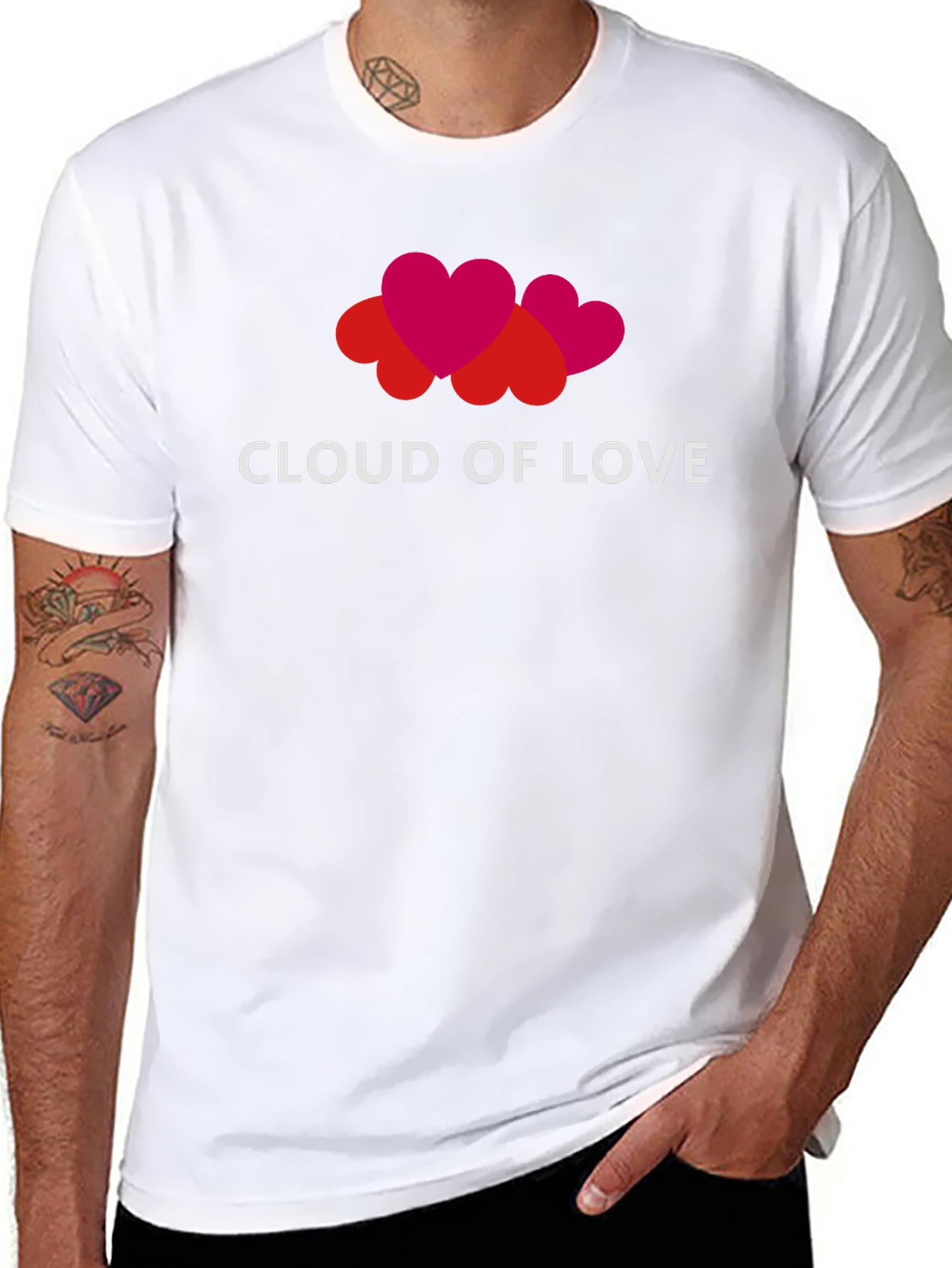 Cloud of Love Graphic Tee - Black Cotton Shirt