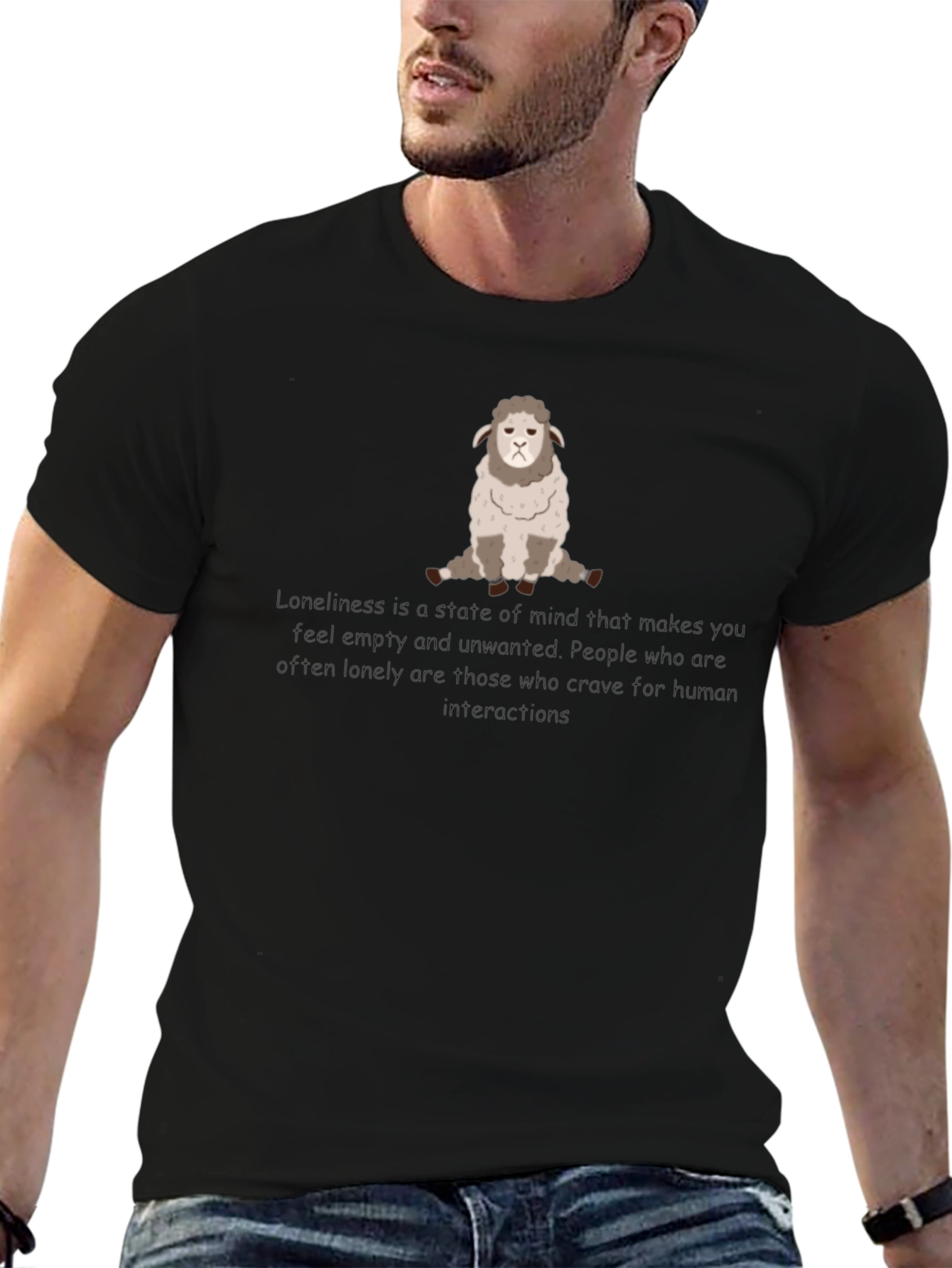 Sad Sheep T-Shirt - Loneliness Awareness