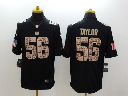 Men's New York Giants Lawrence Taylor #56 Black Game Player Jerseys