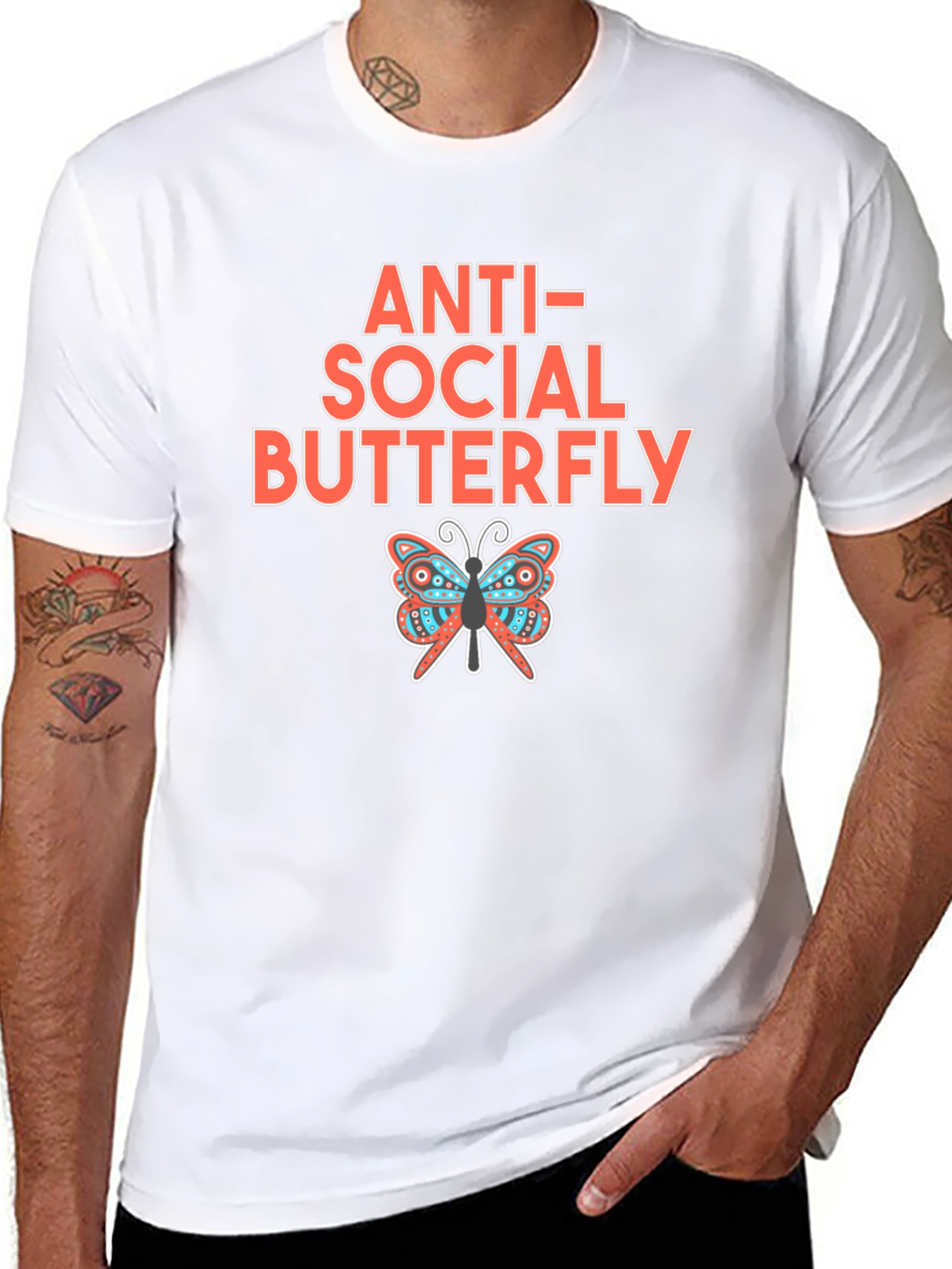 Anti-Social Butterfly Graphic Tee