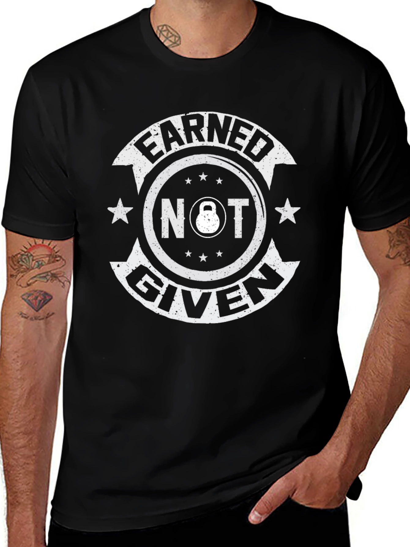 Earned Not Given Black T-Shirt