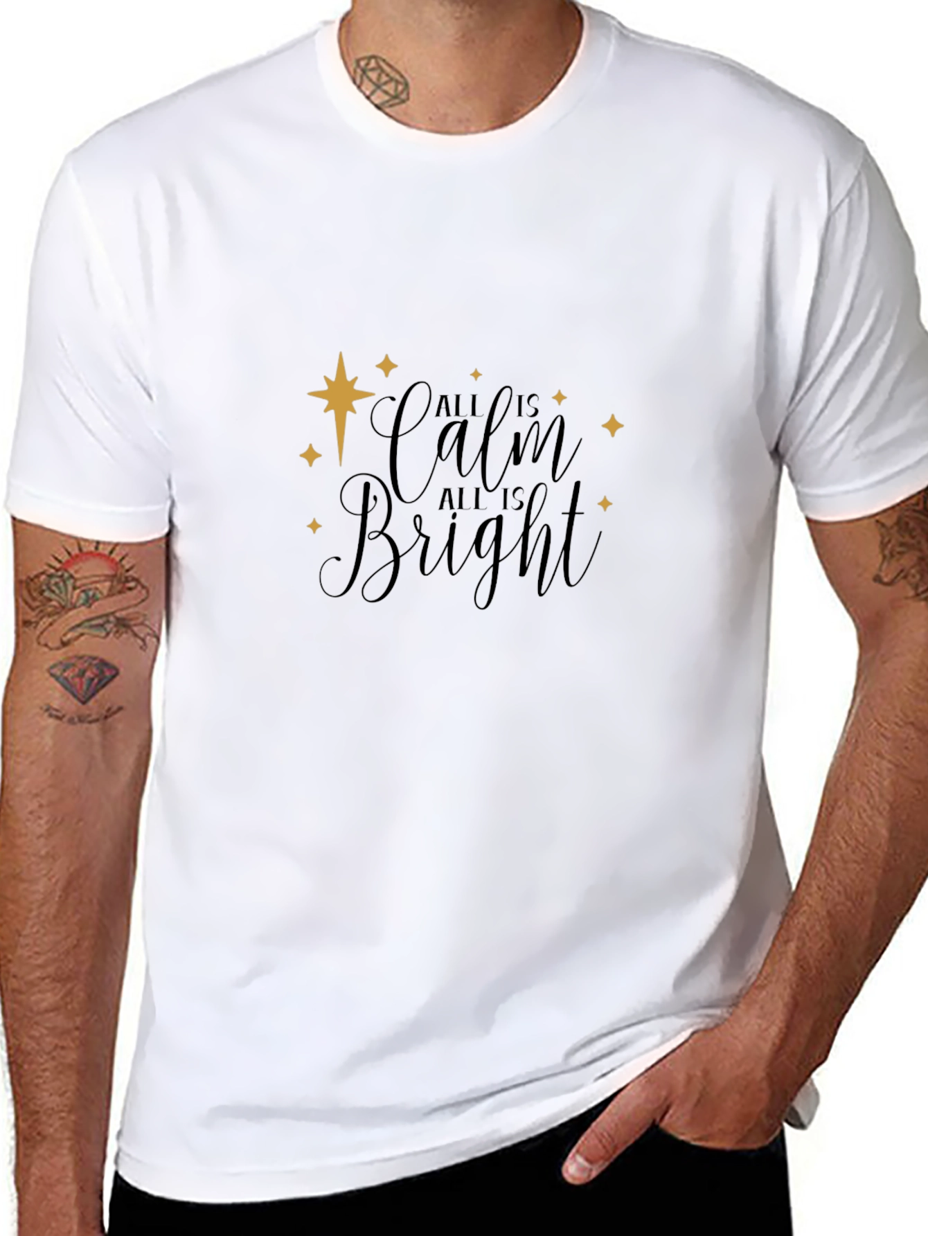 All is Calm Black Graphic Tee