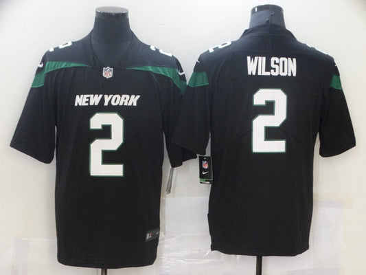 Men's New York Jets Zach Wilson #2 Black Alternate Game Jerseys