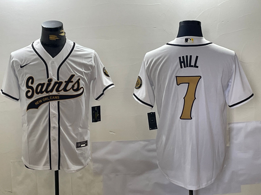 Men's New Orleans Saints Taysom Hill #7 White Player Jerseys