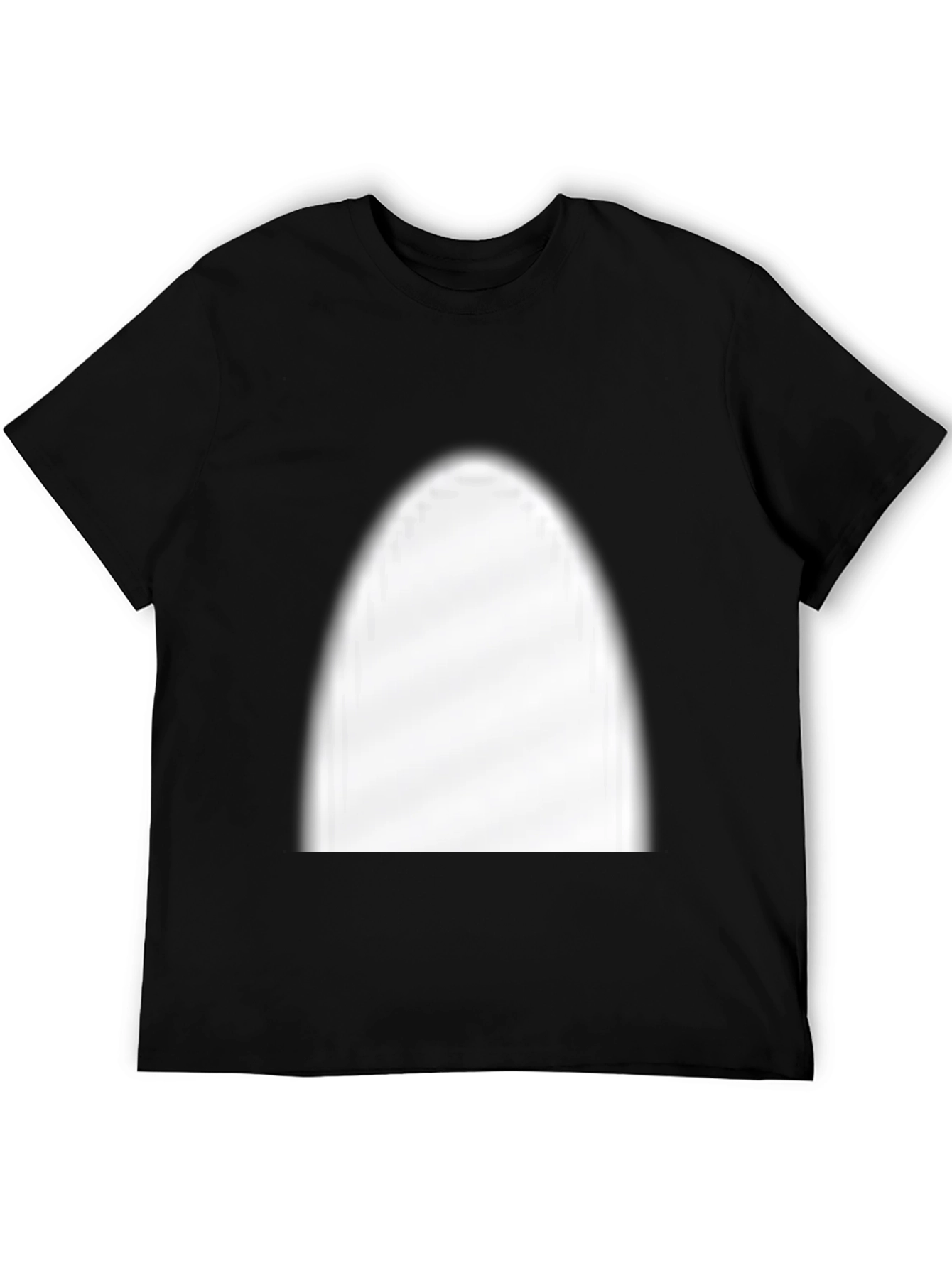 Black Graphic Tee - Unique White Print