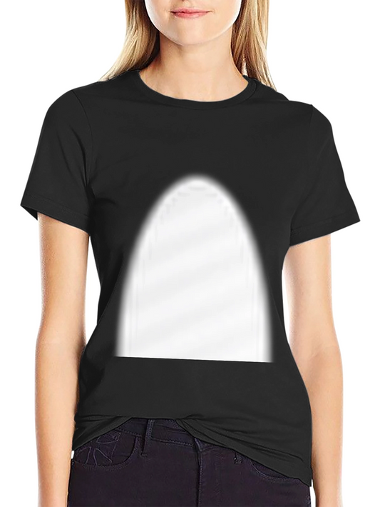 Black Graphic Tee - Unique White Print