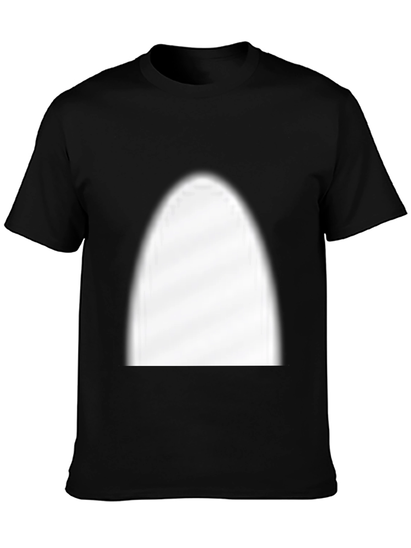 Black Graphic Tee - Unique White Print